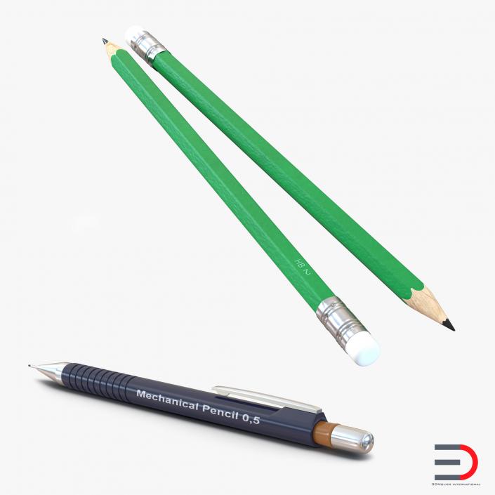 3D Pencils Collection model