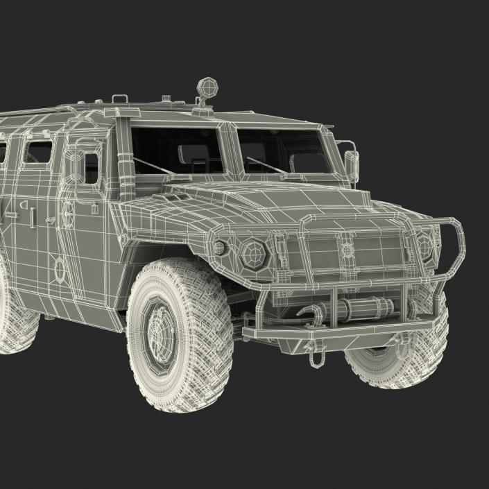 3D Infantry Mobility Vehicle GAZ Tigr M Rigged model