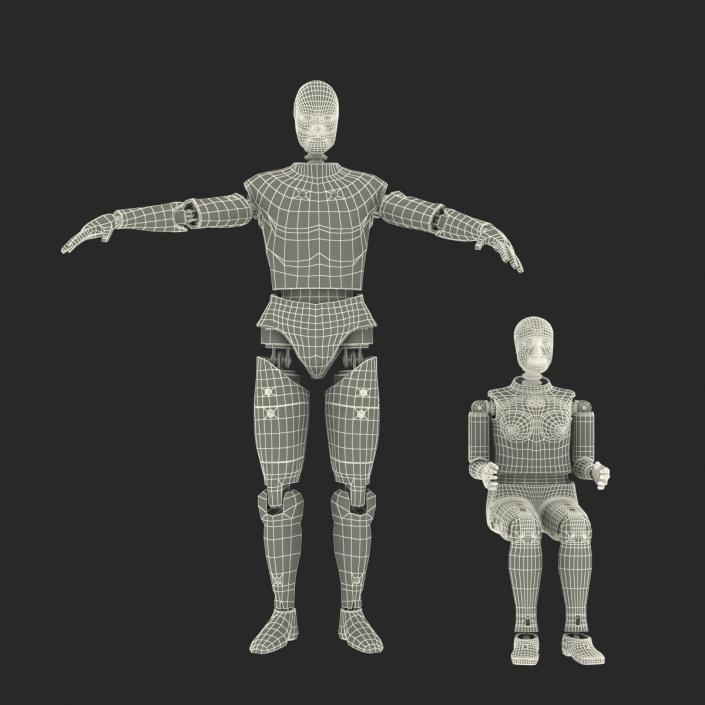 3D Crash Test Dummies Rigged Collection