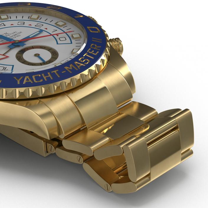 Rolex Yachtmaster II Oyster Gold 3D