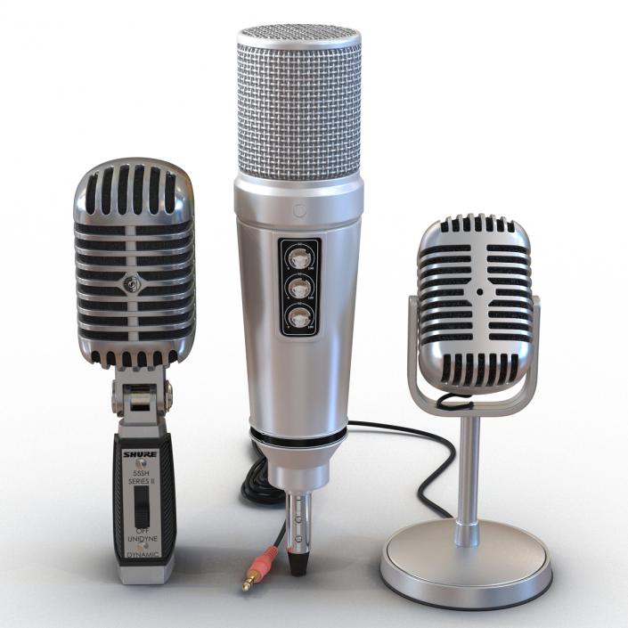 Studio Microphones Collection 3D model