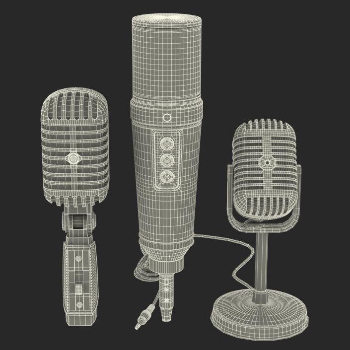 Studio Microphones Collection 3D model