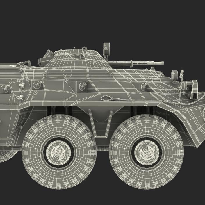 Amphibious Armoured Personnel Carrier BTR-80 3D model
