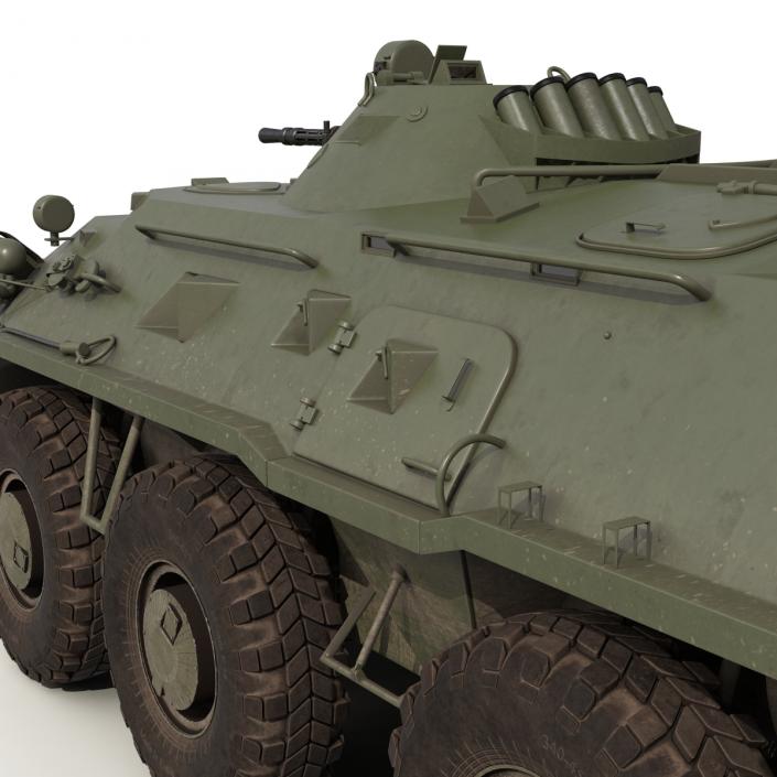 3D Amphibious Armoured Personnel Carrier BTR-80 Rigged