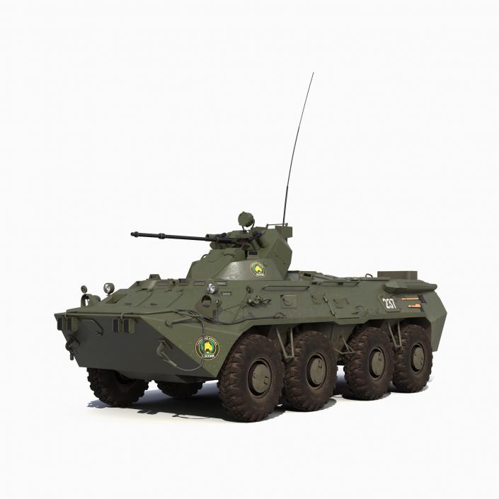 3D model Amphibious Armoured Personnel Carrier BTR 80A