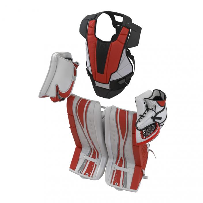 3D model Hockey Goalie Protection Kit Generic Red