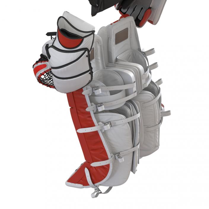 3D model Hockey Goalie Protection Kit Generic Red