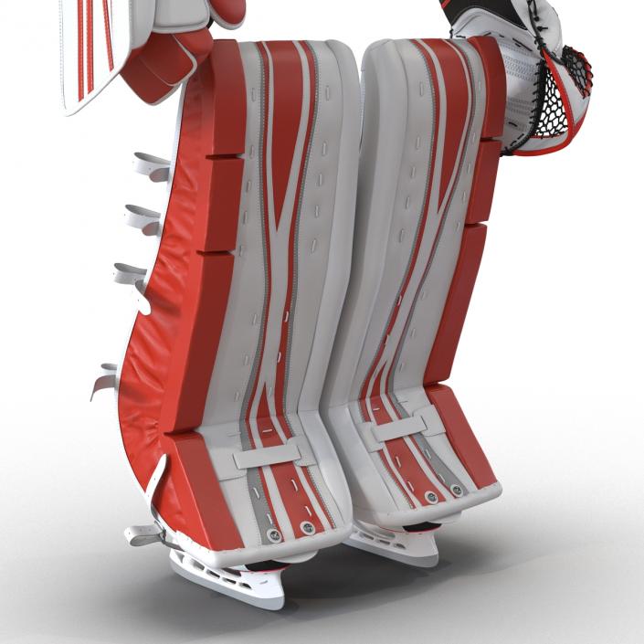 Hockey Goalie Protection Kit Generic Red 3 3D