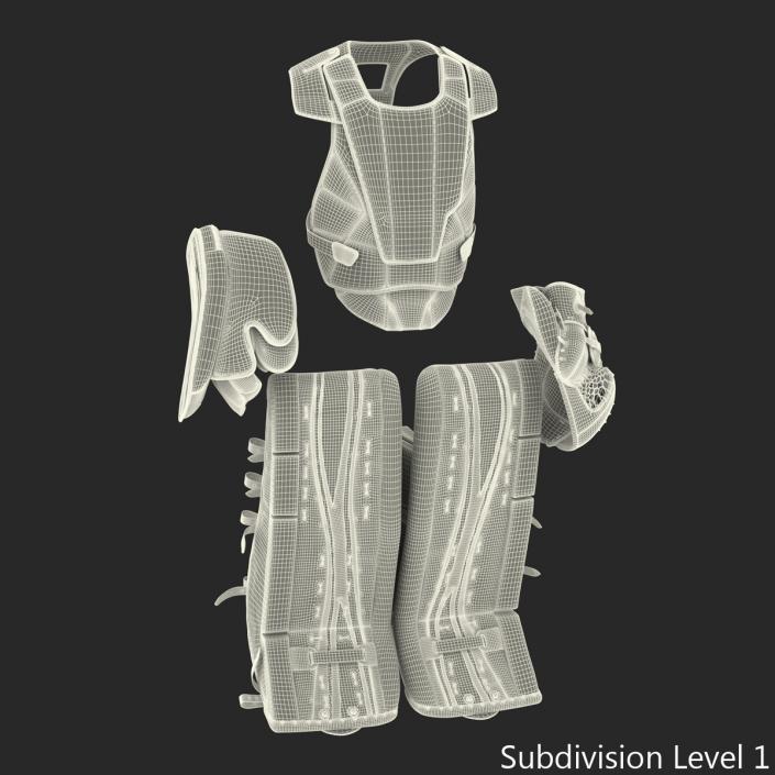 Hockey Goalie Protection Kit Red 3D