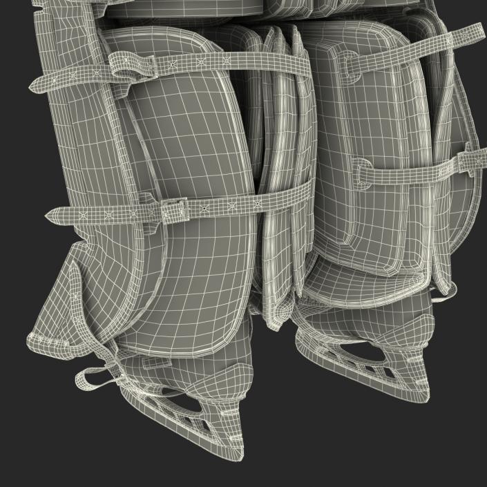 Hockey Goalie Protection Kit Red 3 3D model