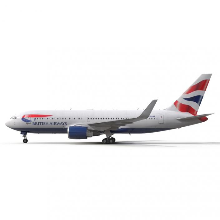 Boeing 767-200ER British Airways Rigged 3D model