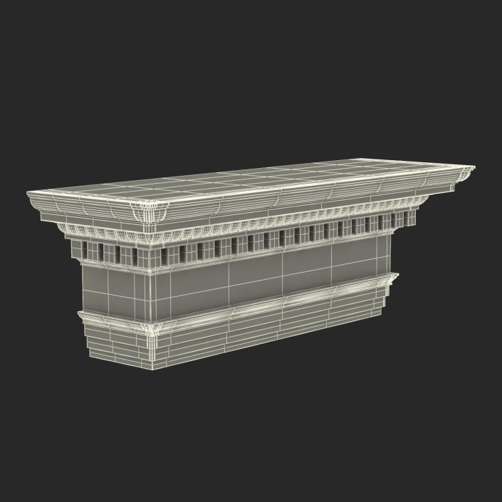 Ionic Architrave and Frieze Greco Roman 3D model