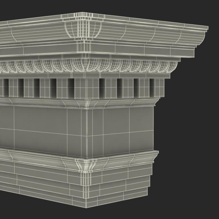 Ionic Architrave and Frieze Greco Roman 3D model
