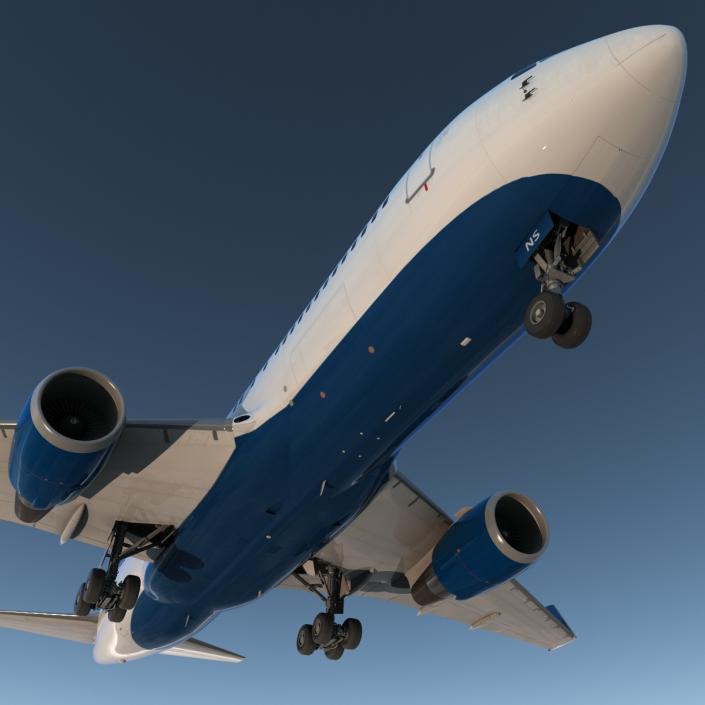 Boeing 767-200ER Delta Air Lines Rigged 3D model