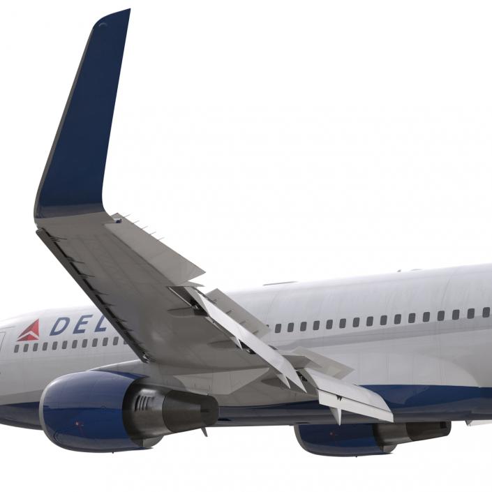 Boeing 767-200ER Delta Air Lines Rigged 3D model