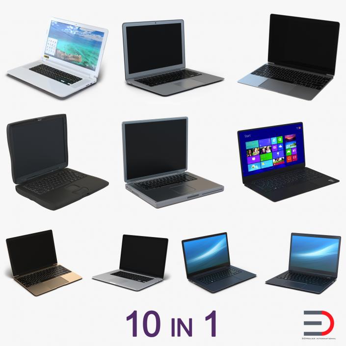 3D Generic Laptops Collection