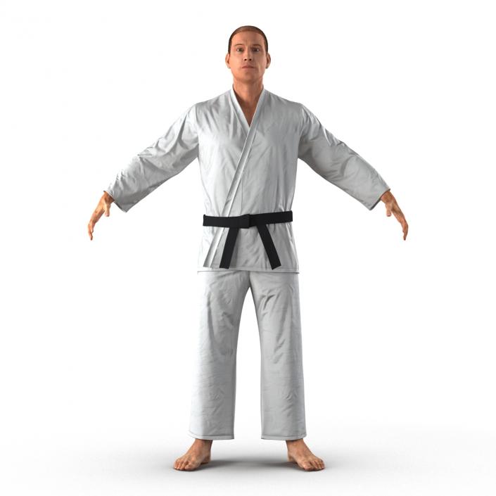 3D Karate Fighter with Fur model