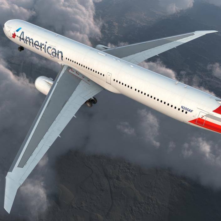 Boeing 767-400ER American Airlines 3D model