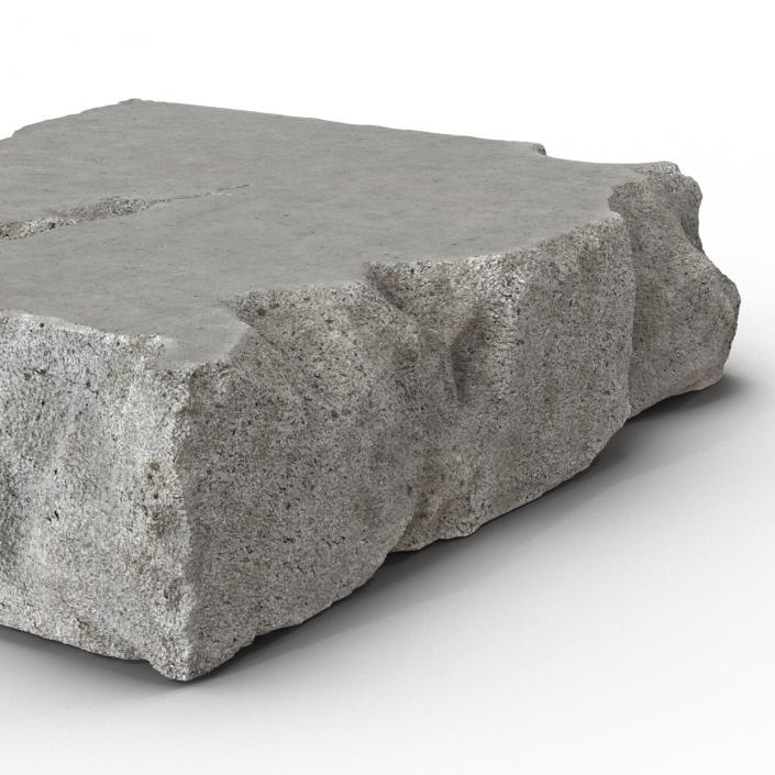 Concrete Chunk 3D model 3D Molier International