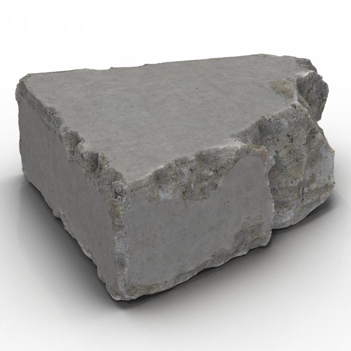 3D Concrete Chunk 8