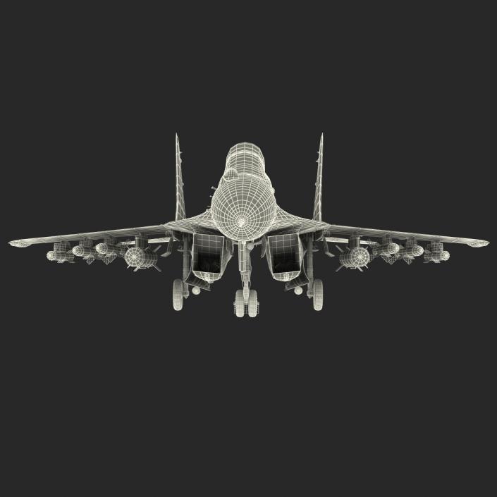 3D Russian Jet Fighter Mikoyan MiG-35 Rigged