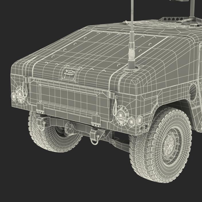 High Mobility Multipurpose Wheeled Vehicle Humvee Camo 3D model