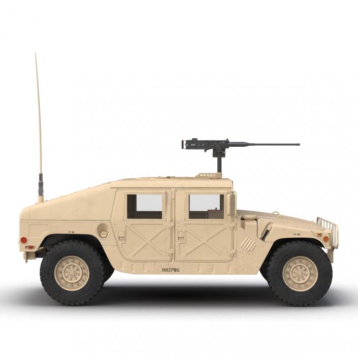 3D High Mobility Multipurpose Wheeled Vehicle Humvee Desert Rigged model