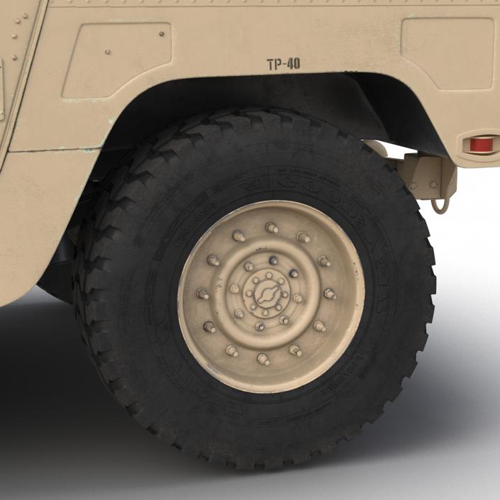 3D High Mobility Multipurpose Wheeled Vehicle Humvee Desert