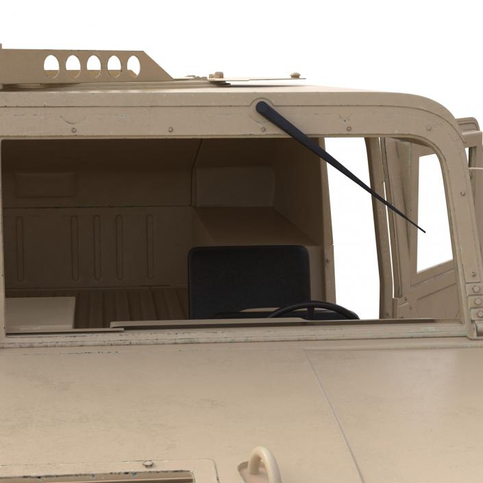 3D High Mobility Multipurpose Wheeled Vehicle Humvee Desert Rigged model