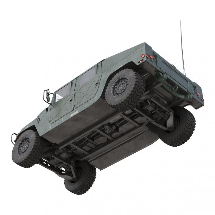 3D High Mobility Multipurpose Wheeled Vehicle Humvee Rigged