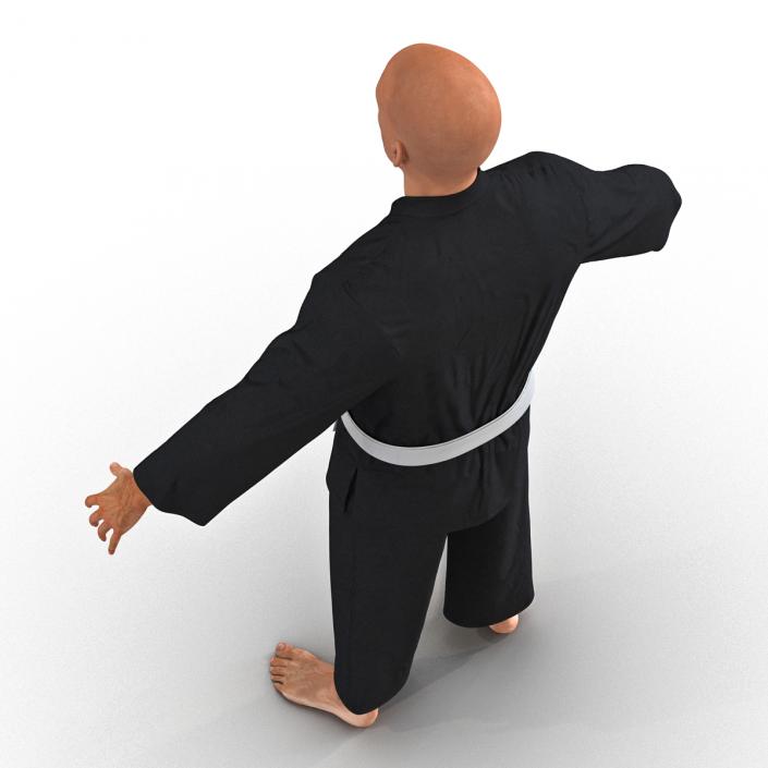 3D model Karate Fighter Black Suit