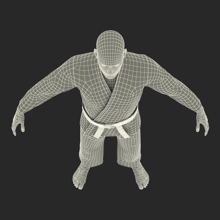 3D model Karate Fighter Black Suit