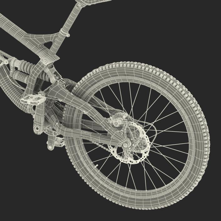 Mountain Bike GT Fury White Rigged 3D model
