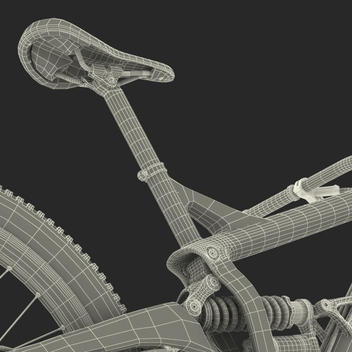 Mountain Bike GT Fury White Rigged 3D model