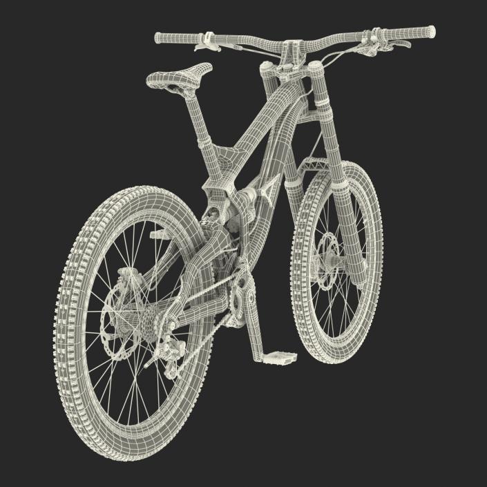 Mountain Bike GT Fury Green Rigged 3D model