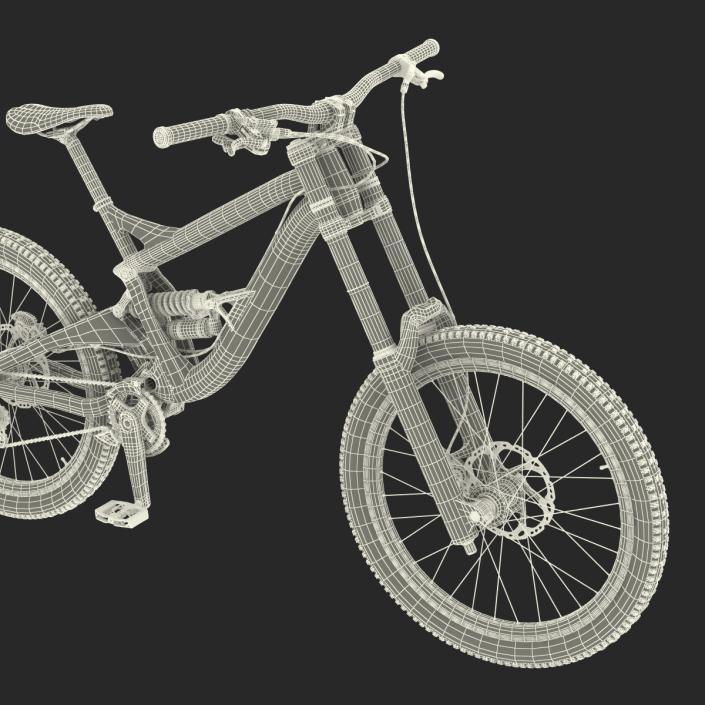 Mountain Bike GT Fury Green Rigged 3D model