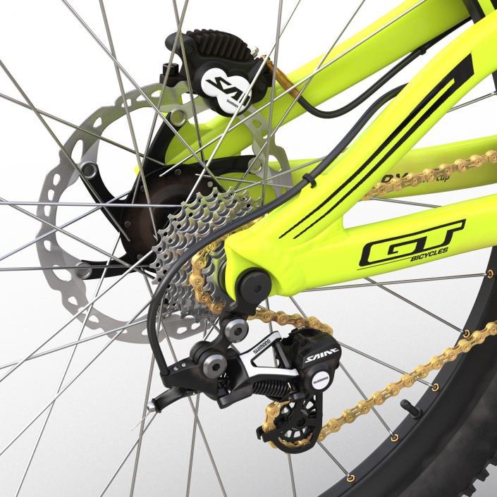 Mountain Bike GT Fury Green 3D