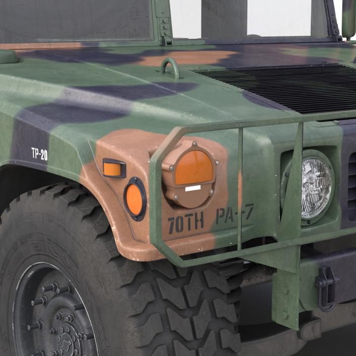 3D Humvee Camo Rigged model