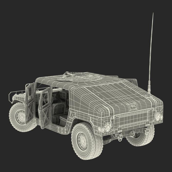 3D Humvee Camo Rigged model