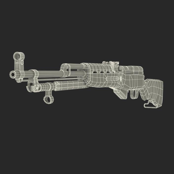 3D Soviet Semi Automatic Carbine SKS 45