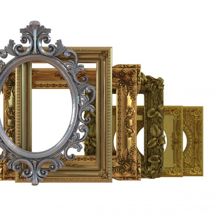 3D Baroque Picture Frames 3D Models Collection model