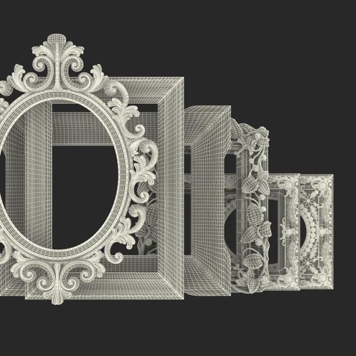 3D Baroque Picture Frames 3D Models Collection model