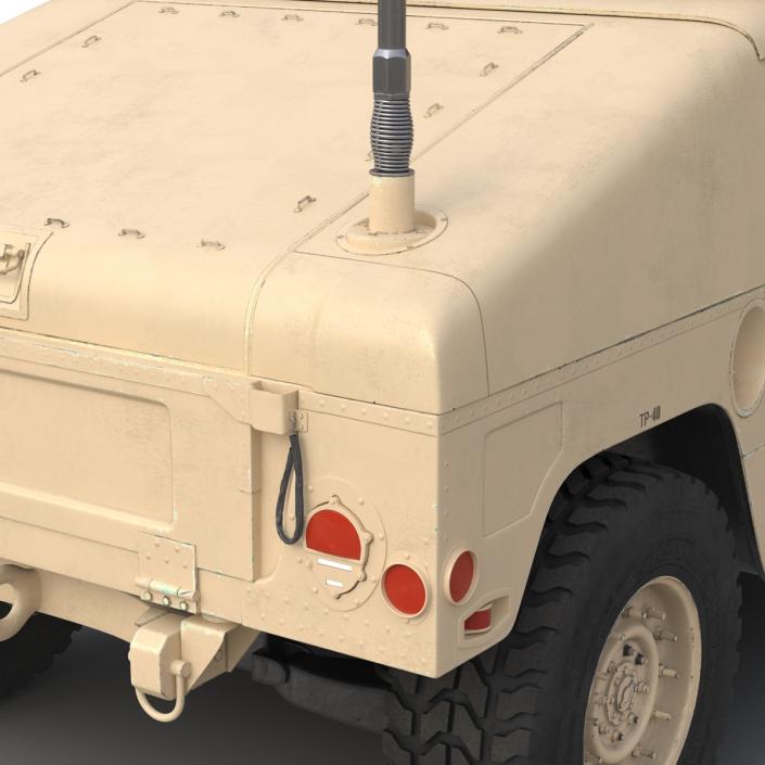 3D model Humvee Desert Rigged