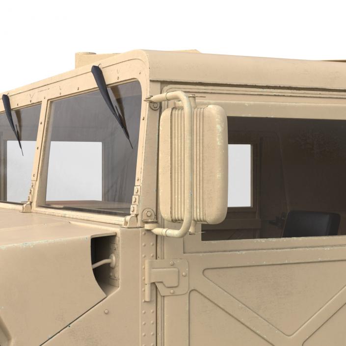 3D model Humvee Desert Rigged