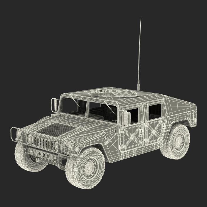 3D Humvee Desert model