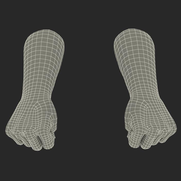 3D Man Hands 2 Pose 2 model