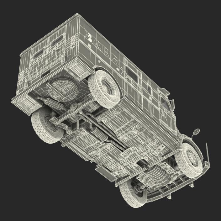 3D model Bank Armored Car 2 Rigged