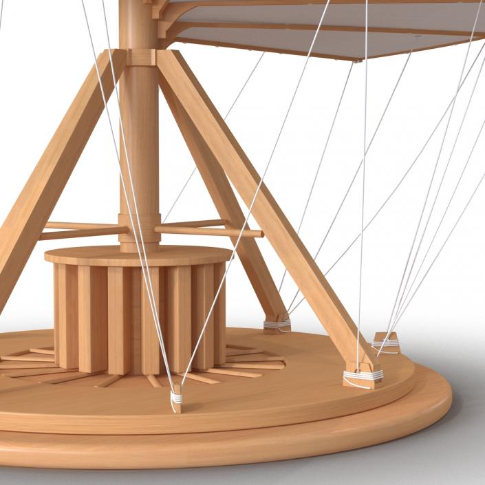 3D model Leonardo Da Vinci Aerial Screw