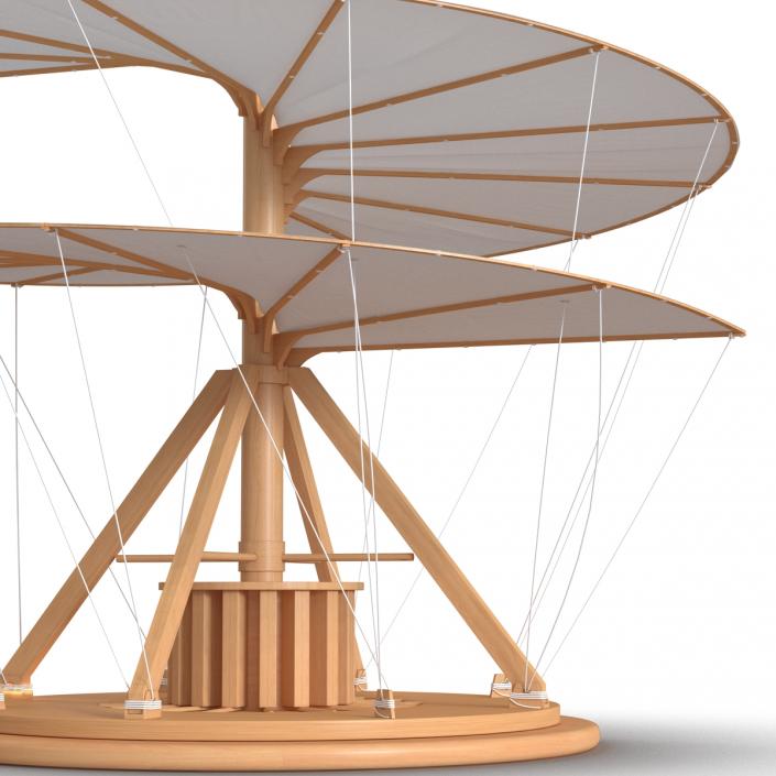Leonardo Da Vinci Aerial Screw Rigged 3D