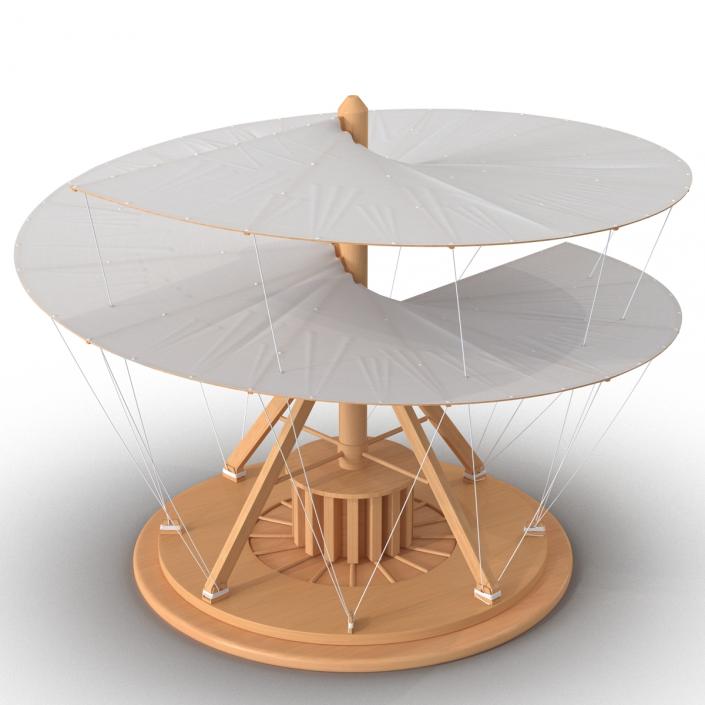Leonardo Da Vinci Aerial Screw Rigged 3D
